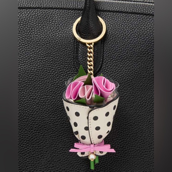 KATE SPADE FLORA FLOWER BOUQUET BAG CHARM - Picture 2 of 4